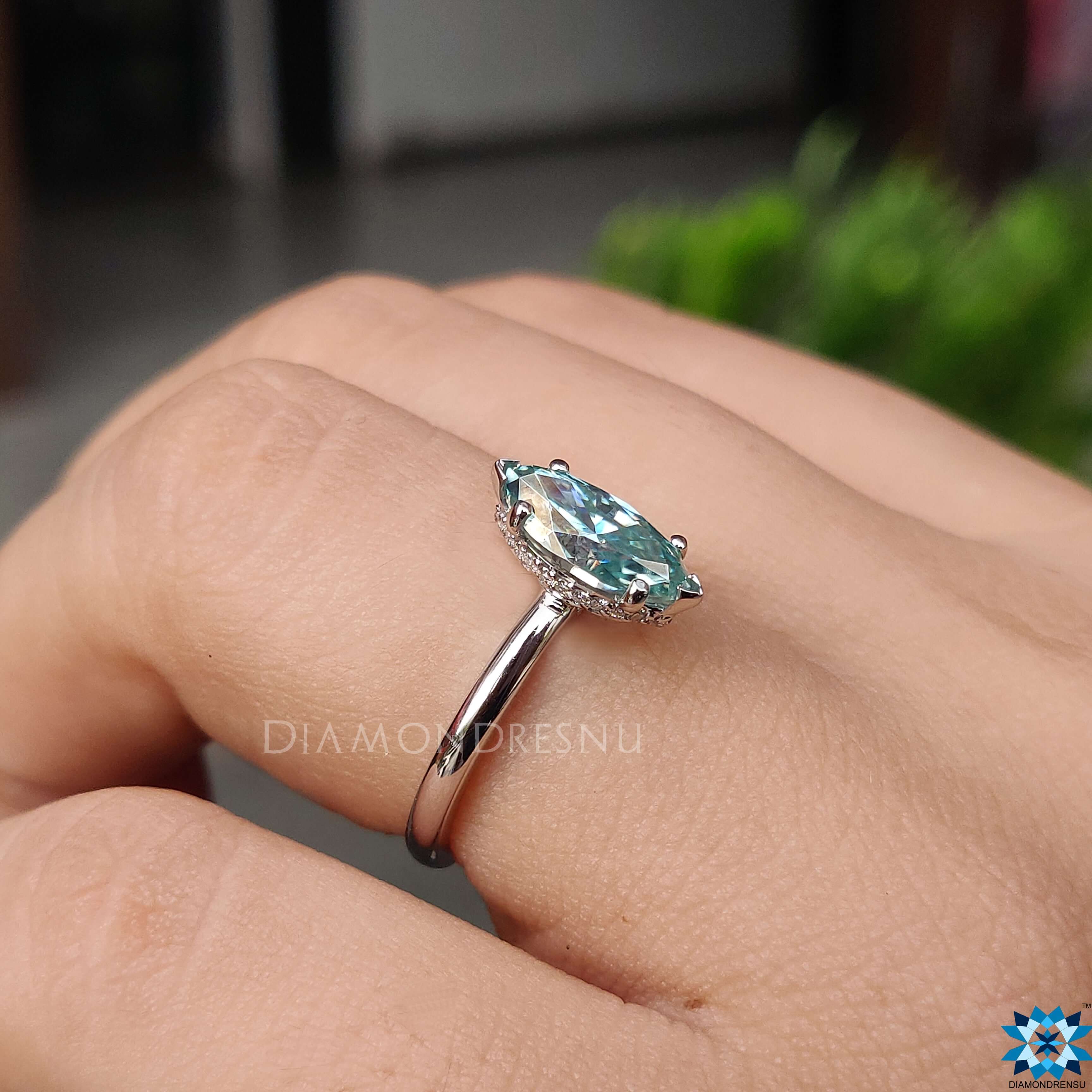 UK engagement ring with moissanite for engagement ring