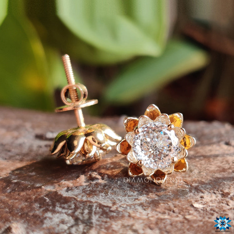 moissanite earrings - diamondrensu