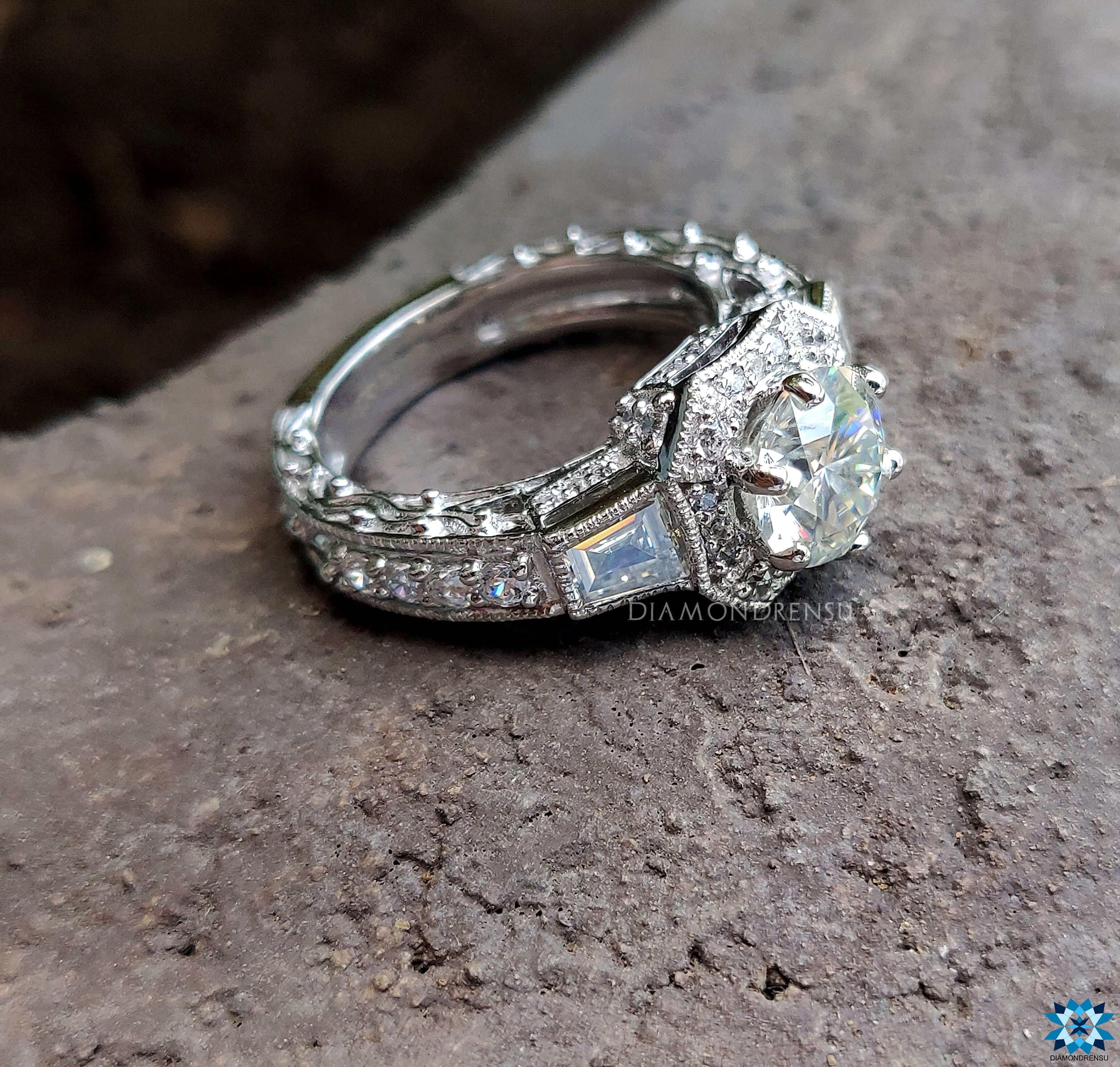 moissanite engagement rings - diamondrensu