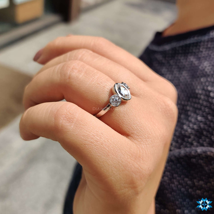 Diamondrensu UK three stone engagement ring.
