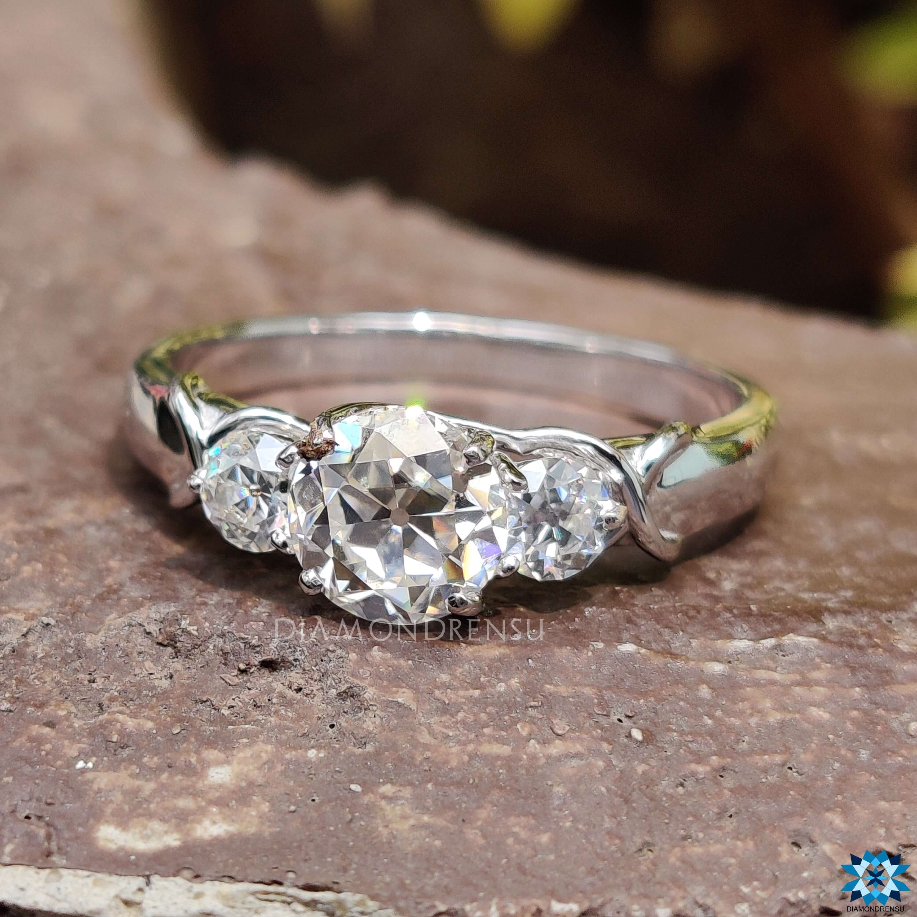 Round moissanite ring crafted for a radiant look.
