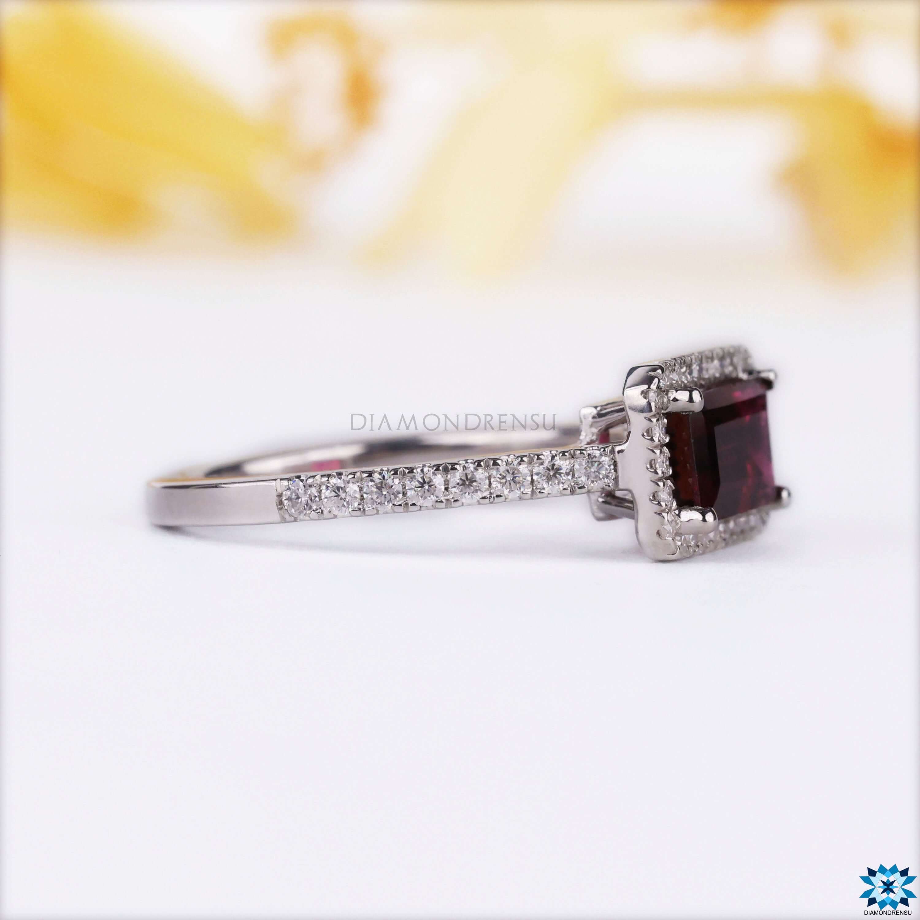 gemstone engagement ring - diamondrensu