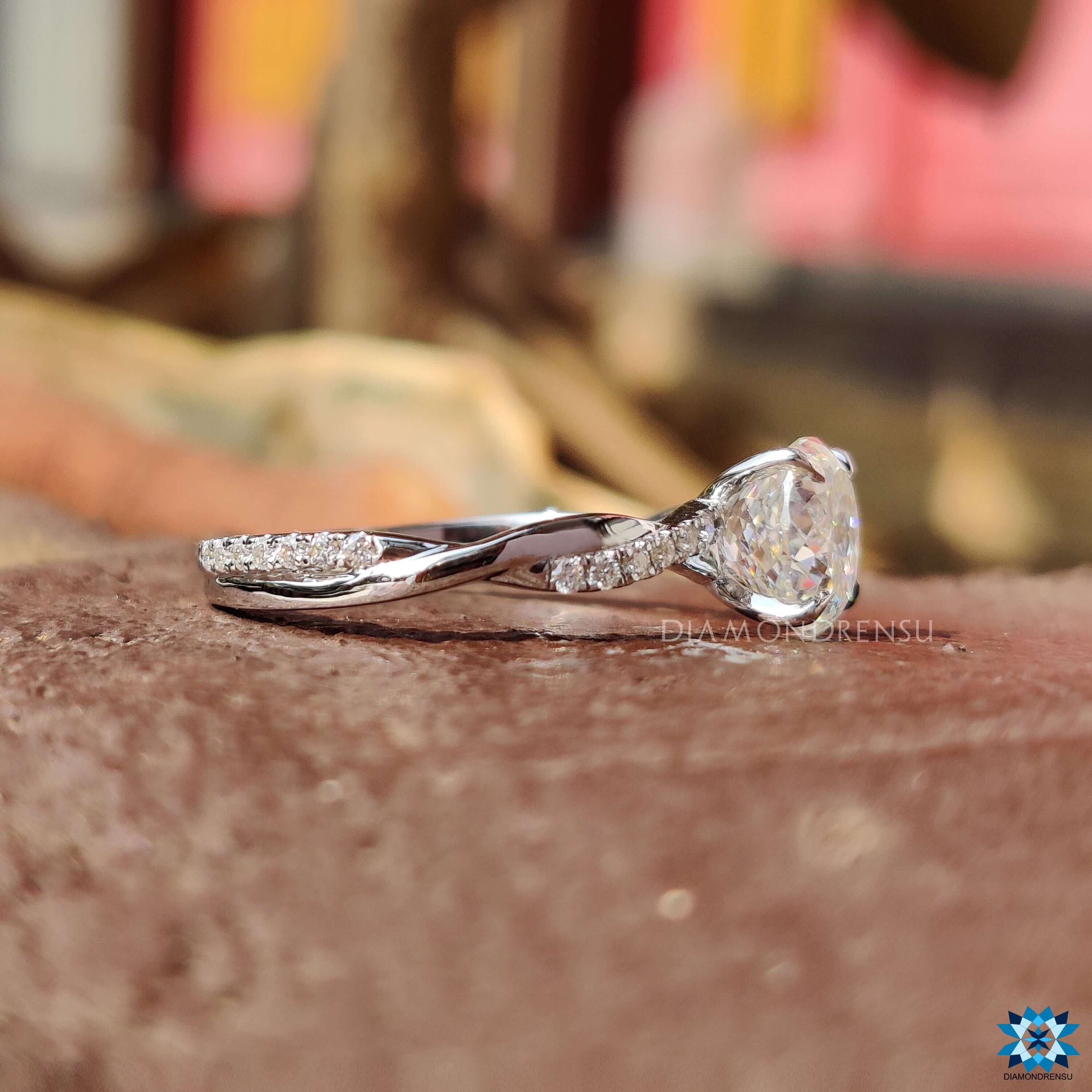 unique moissanite engagement rings - diamondrensu