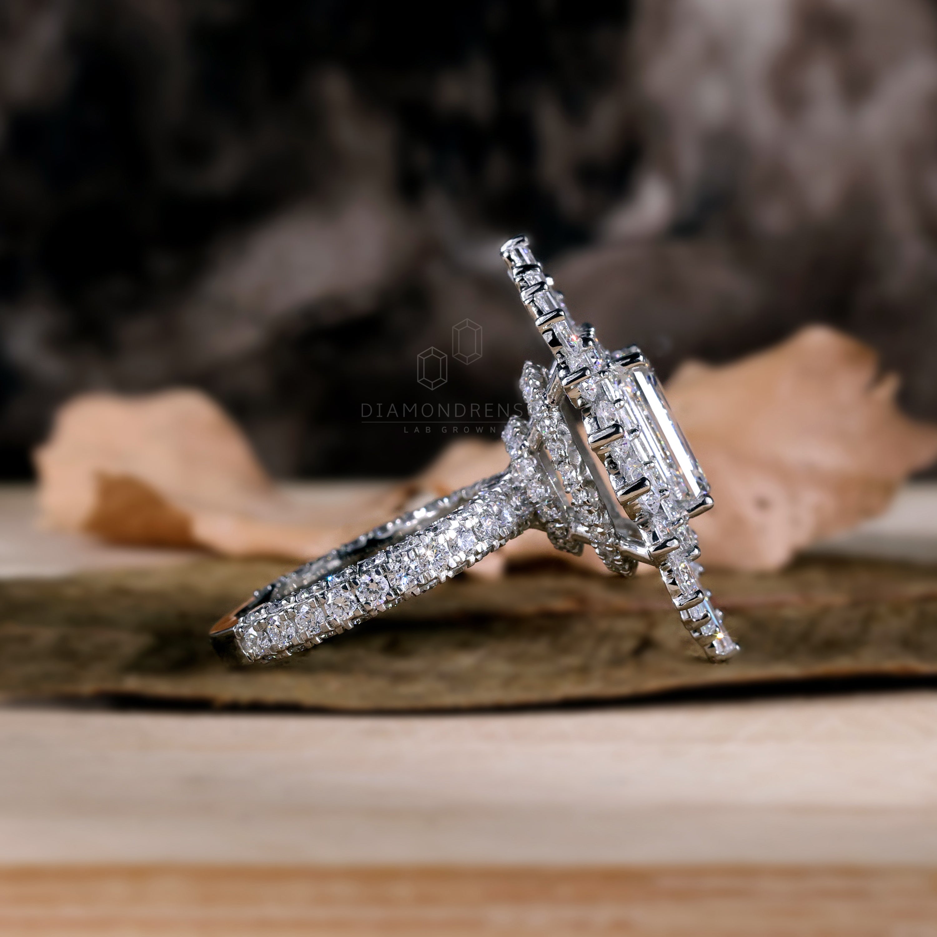 Baguette diamond ring showcasing a unique classic shape.