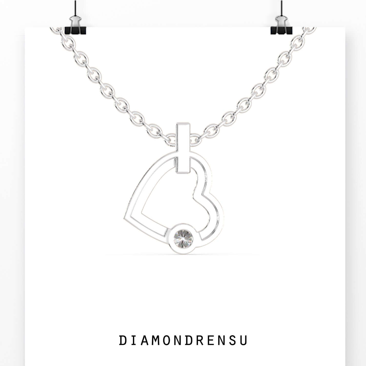 moissanite pendant - diamondrensu