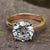 Solitaire ring cathedral engagement ring 4 Claw Prong
