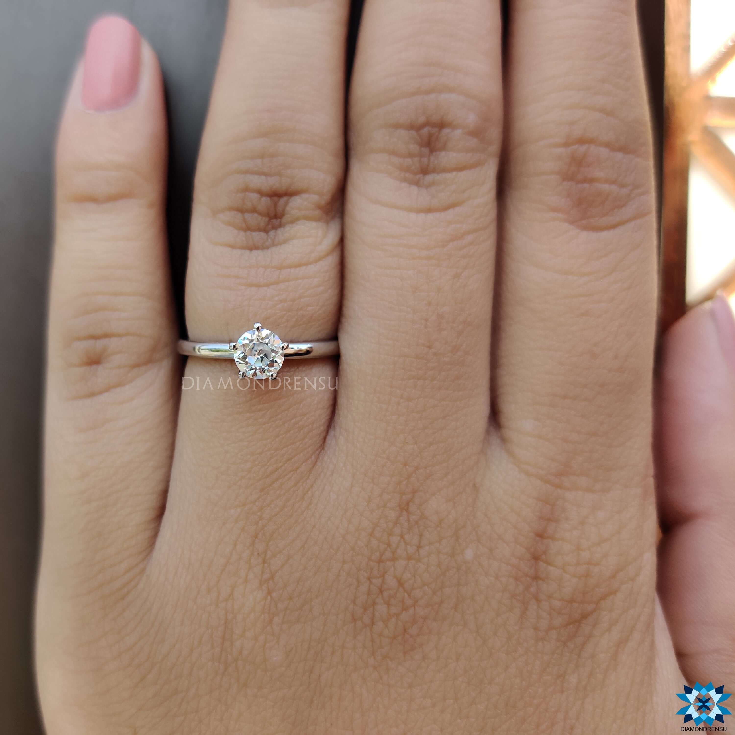 Moissanite for engagement ring handmade ring