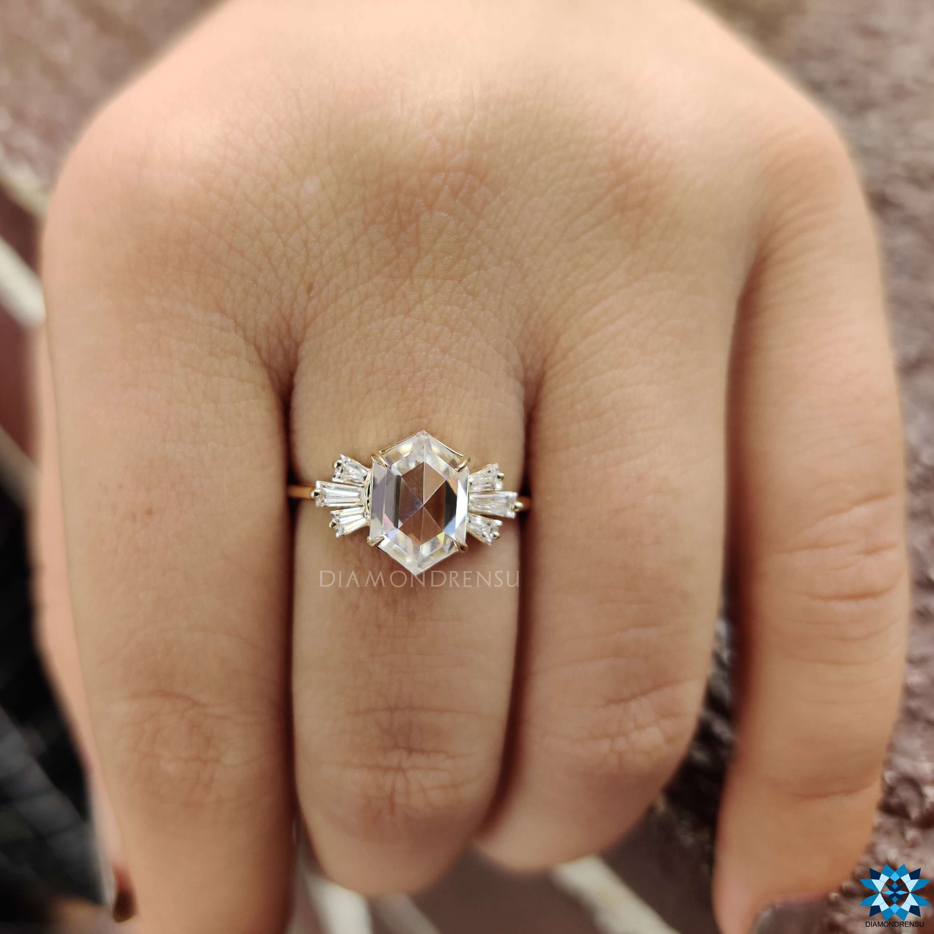 moissanite engagement rings - diamondrensu